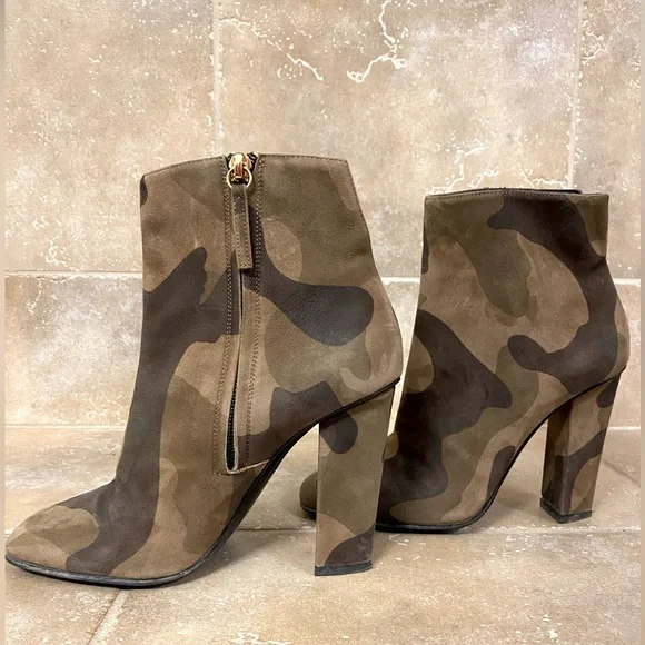 Suede Camouflage Print Boots - Picture 4 of 7
